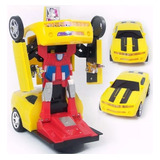 Kit 2 Carrinhos Transformers Camaro Bumblebee Com Luz E Som