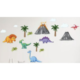 Vinil Decorativo Habitación Dinosaurios Para Pared Niños