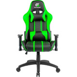 Cadeira Gamer Ergonômica Preta/verde  Inclinável Fortrek