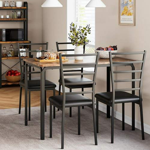 Mesa Y Sillas Para Comedor, Compatible Con Hasta 4 Personas.