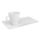 Xícara De Cafezinho 65ml Com Pires White (porcelana)