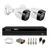 Kit 2 Câmeras Hd 720p Vhd 1120b Dvr Intelbras 1104 Mhdx 4ch Cor Branco