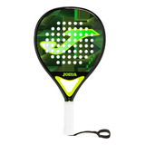 Paleta De Padel Joma Modelo Open - Negro Con Verde Flúor Color Negro Verde Fluo