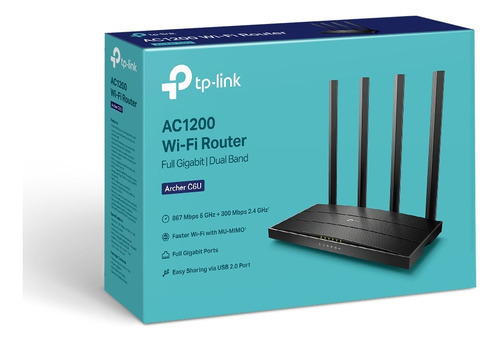 Tp-link Archer C6u Ac1200 Dual-band Wi-fi Router Color Negro