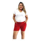 Roupas Gestante Plus Size 3 Shorts Gravida Malha + Brinde 