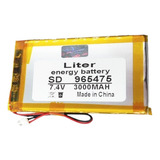 Bateria 7,4v 3000mah  Localizador Satlink Ws-6906 6908 6960