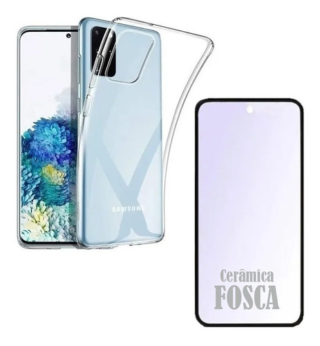 Capa Capinha Slim + Pel Ceramica Fosca Para Galaxy S20 Fe 5g