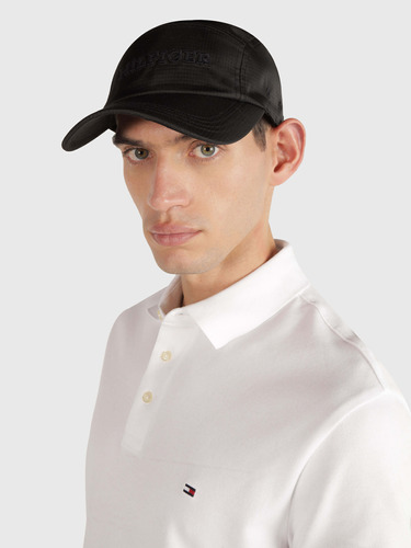 Gorra Negra Con Logo Bordado Tommy Hilfiger De Hombre