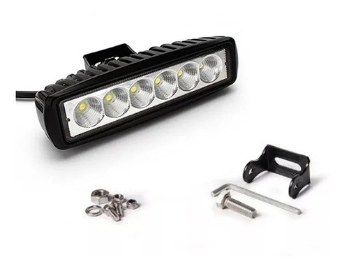 Faro Auxiliar Barra 6 Led Flood 18w 4x4 Moto Cuatri Potencia