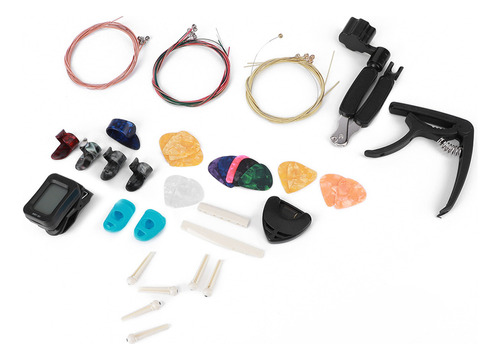 Kit De Accesorios Para Guitarra, Afinador, Cambiador De Cuer