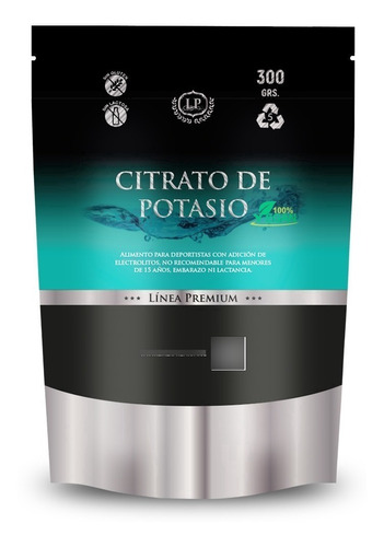 Citrato De Potasio Puro En Polvo X 300 Gr. 