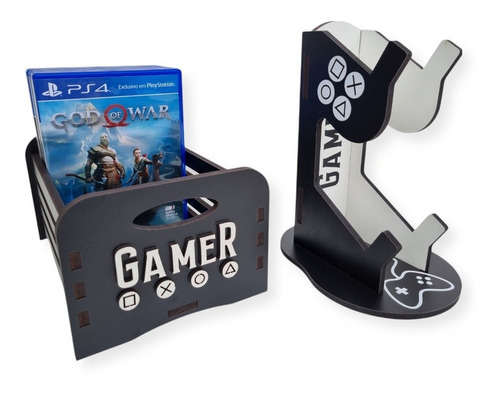 Porta Jogos, Case P/ Games Porta Controles Mdf Ps4