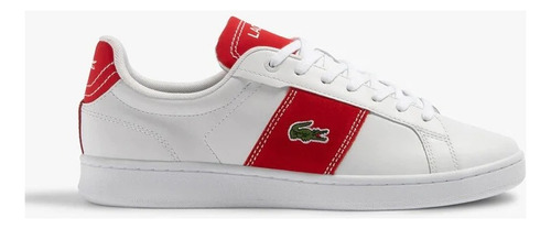 Tenis Lacoste Carnaby Pro Blanco Rojo Hombre Pu