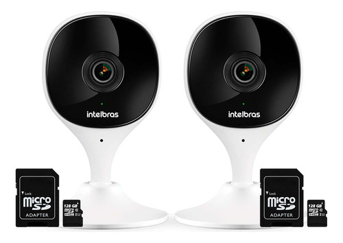 2 Câmeras Sem Fio Interna Wifi Imx C 1080p Intelbras 128gb