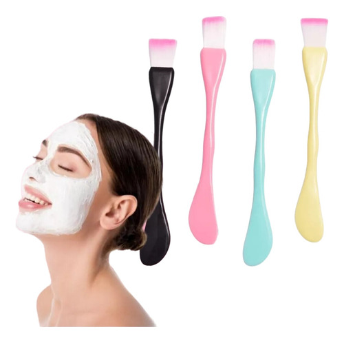 Brocha Japonesa Aplicador Mascarilla Cerdas Suaves Doble F