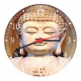 Relógio De Parede Buda Budismo Meditação 30 Cm K11