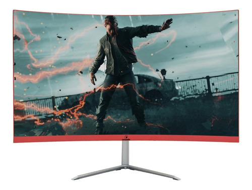 Monitor Gamer Curvo Concórdia C66 Led 23.8  Preto E Vermelho 110v/220v