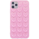 Funda iPhone 11 Pro Max Para Mujer, Dmaos 3d Bubble Heart Co