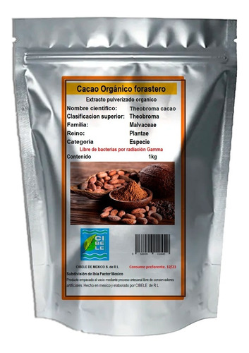 Cacao 2kg Polvo Orgánico Importación