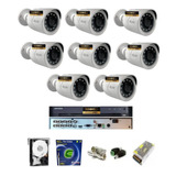 Kit Completo Dvr Hikvision 08 Ch Full /8 Cameras Hilook Full