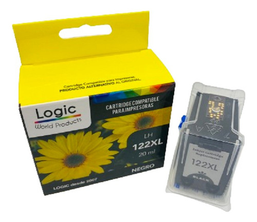 Tinta Hp 122xl Alter. Negro Logic 20ml Envio Gratis