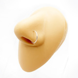 Piercing Argolla Lisa 11mm Plata Ley 925 Para Nariz Y Oreja 