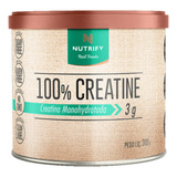 Creatina Monohidratada 3g 100% Nutrify Pote 300g Original