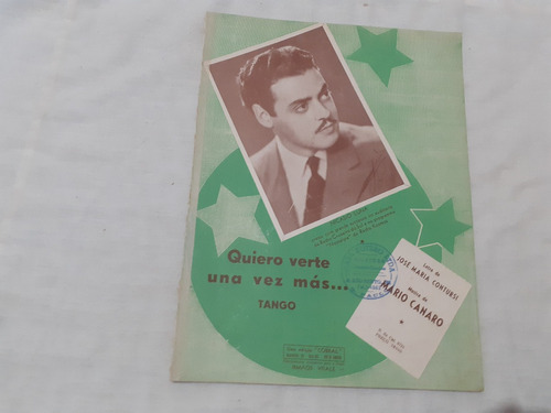 Partitura Quiero Verte Una Vez Más Tango Piano Mario Canario