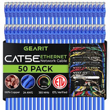 Paquete De 50 Cables De Conexión Ethernet Cat5e De 3 P...