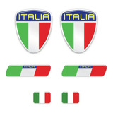 Kit 6 Adesivos Emblema Escudo Placa Coluna Itália Resinados