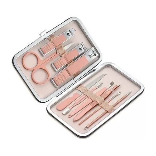 Kit Manicure Viagem Emergência Alicate Unha Pinça 10pçs