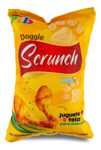 Juguete De Tela Doggie Scrunch De Pollo Para Mascotas