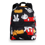 Mochila Mickey Mouse Bolsas Ruz 173790 Color Multicolor E7 Color Negro Diseño De La Tela Liso