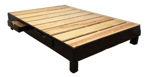 Base Cama De Madera Con Cajones Matrimonial