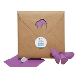 Papel Para Origami : 15x15 Violeta Perlado Pack X 20 Hojitas