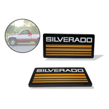 Emblemas Metal Chevrolet Silverado Laterales 88-98 Amarillo