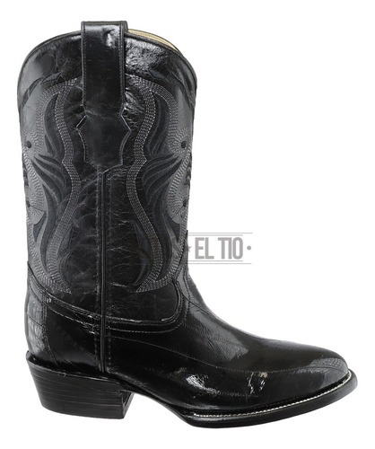 Botas Vaqueras Piel Anguila Original Oval Botas El Tio