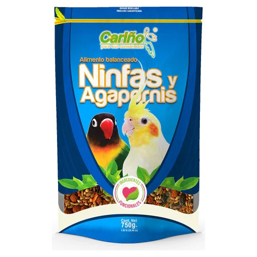 Alimento Para Ninfas Cacatuas Y  Agapornis 100% Natural 750g