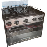 Anafe Cocina 4 Hornallas Con Horno Gas Envasado Enlozado