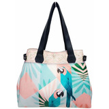 Bolsa De Praia Feminina Grande Impermeável Araras - Magicc 