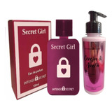 Kit Intense Secret Colônia Femina Secret Girl + Hidratante Corporal Cereja E Avelã