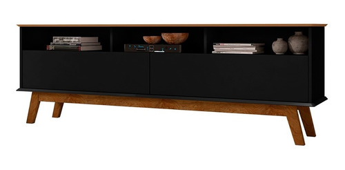 Rack Tv 65 Elegant Canela Negro