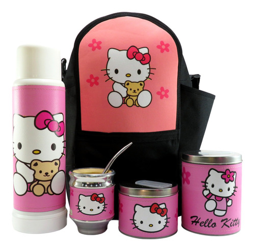 Set Matero, Equipo Para Mate, Eco Cuero- Hello Kitty