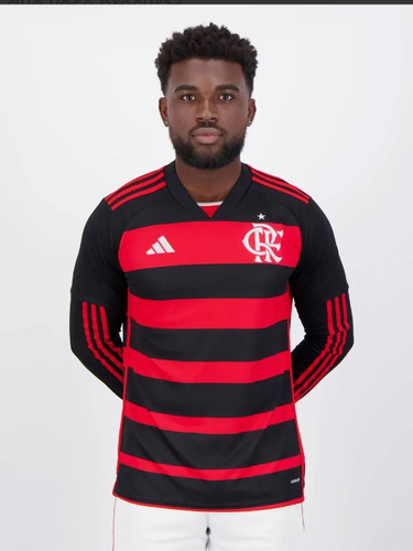 Camisa adidas Flamengo I 2024 Manga Longa