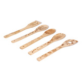 Juego De Utensilios De Bambú, Cucharas De Madera Personaliza