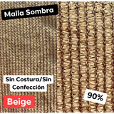 Malla Sombra Raschel 90% 4x4 Sin Confeccion/ Sin Costura