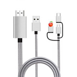 Para Mirascreen Ld29 3 En 1 Tipo-c/micro-usb A Cable Hdmi