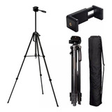 Tripode Braun Para Fotografía Y Video 1.60 Mts + Soporte Celular + Funda P/ Nikon Canon