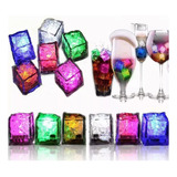 12 Coloridas Luces Led Brillantes Para Cubitos De Hielo