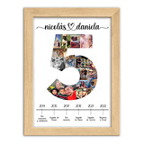 Cuadro Aniversario Pareja, Matrimonio, Boda Personalizado